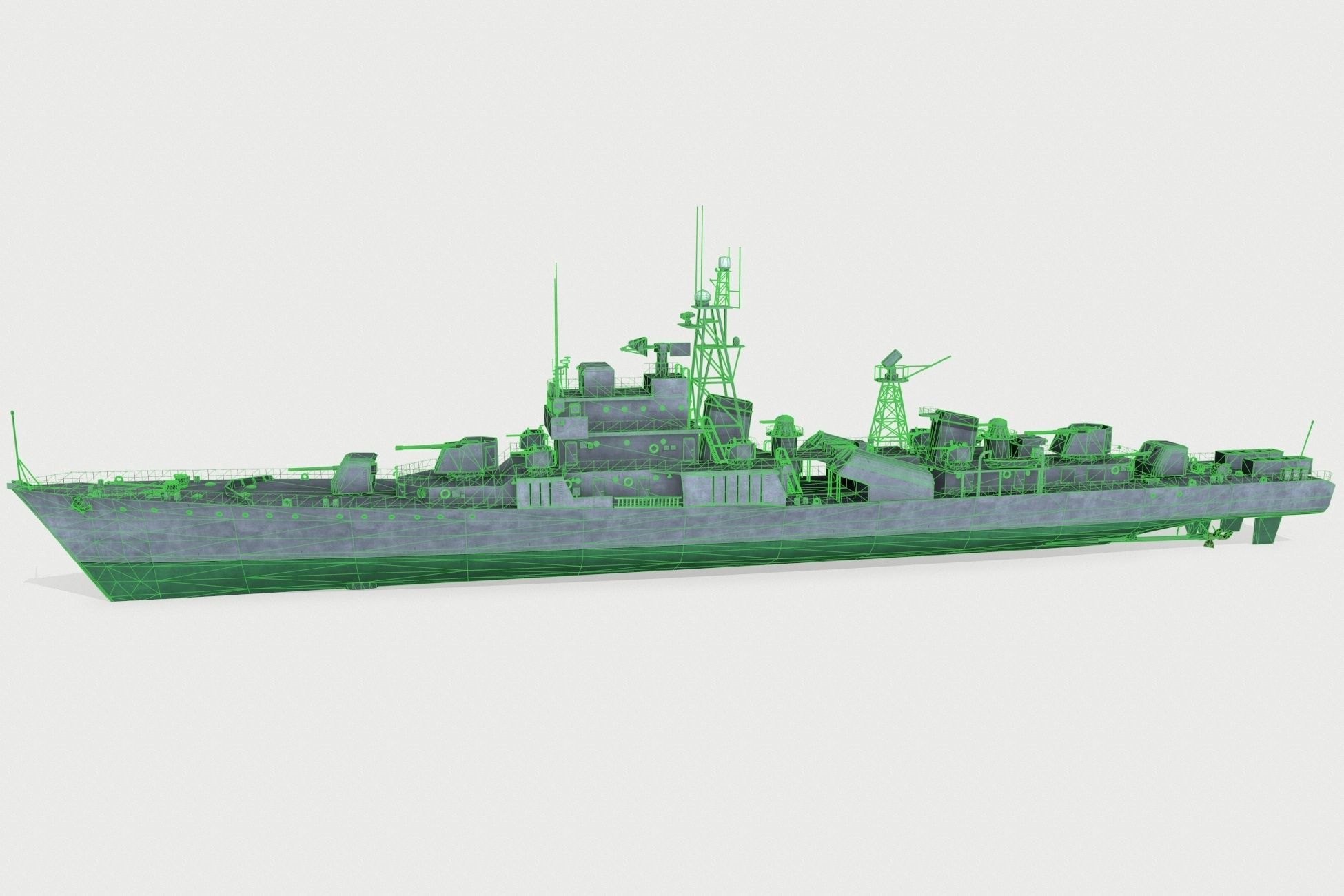 Najin-class frigate Low-poly 3D model_2