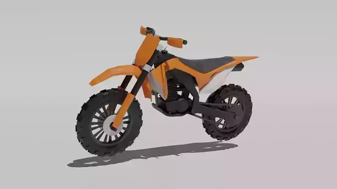 Low poly Dirtbike Orange