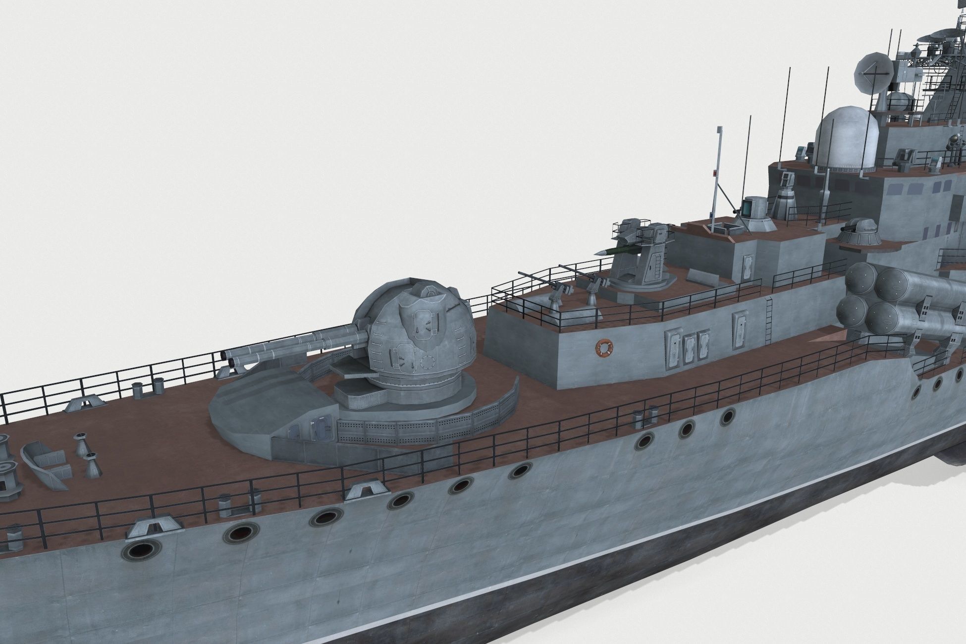 Sovremenny 956 Low-poly 3D model_5