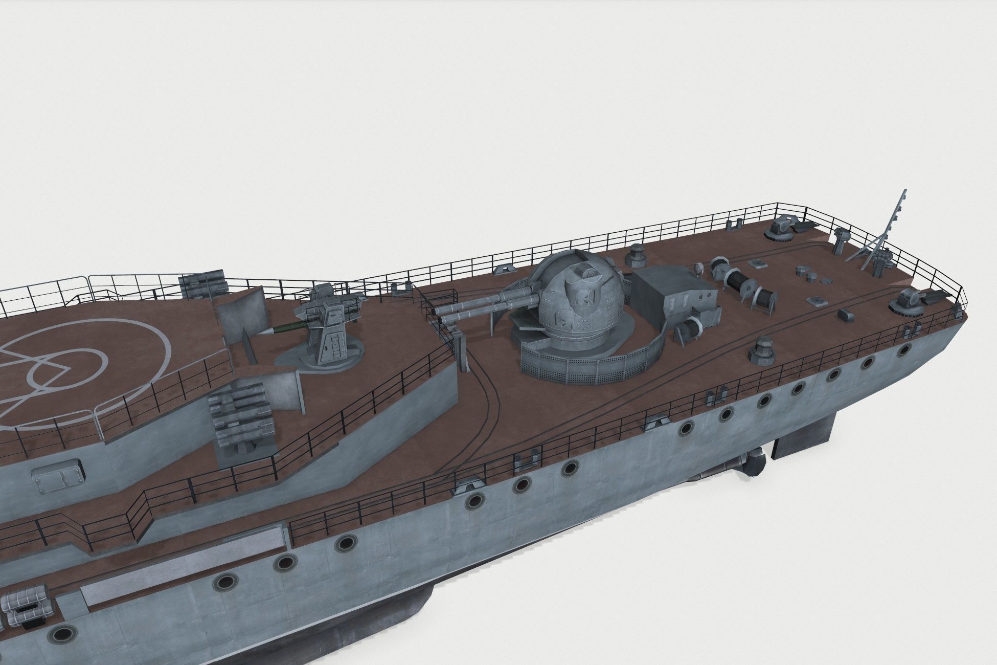 Sovremenny 956 Low-poly 3D model_9