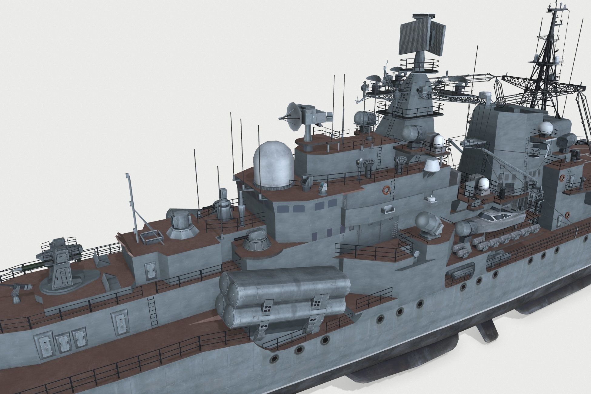 Sovremenny 956 Low-poly 3D model_6