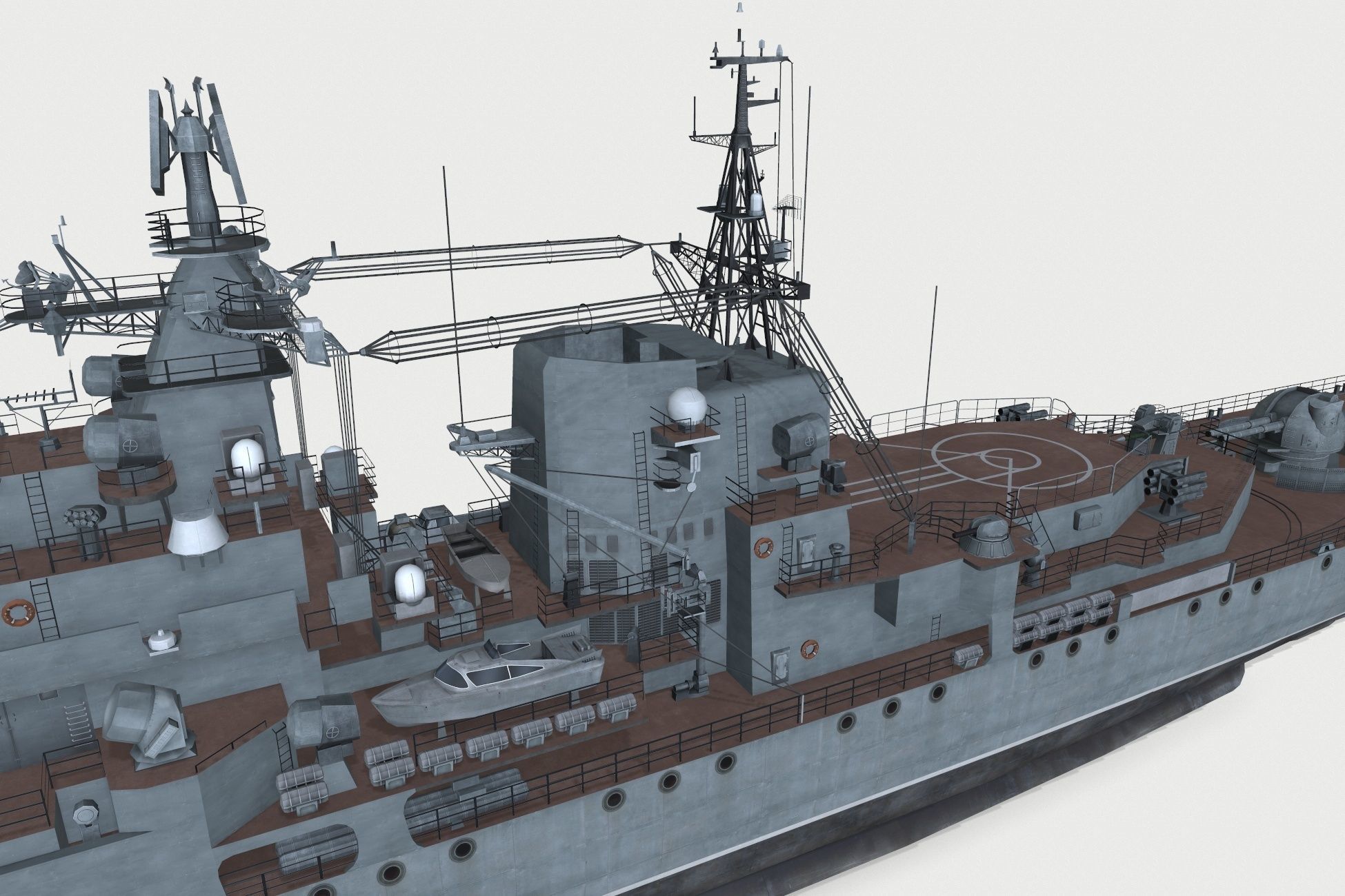 Sovremenny 956 Low-poly 3D model_7