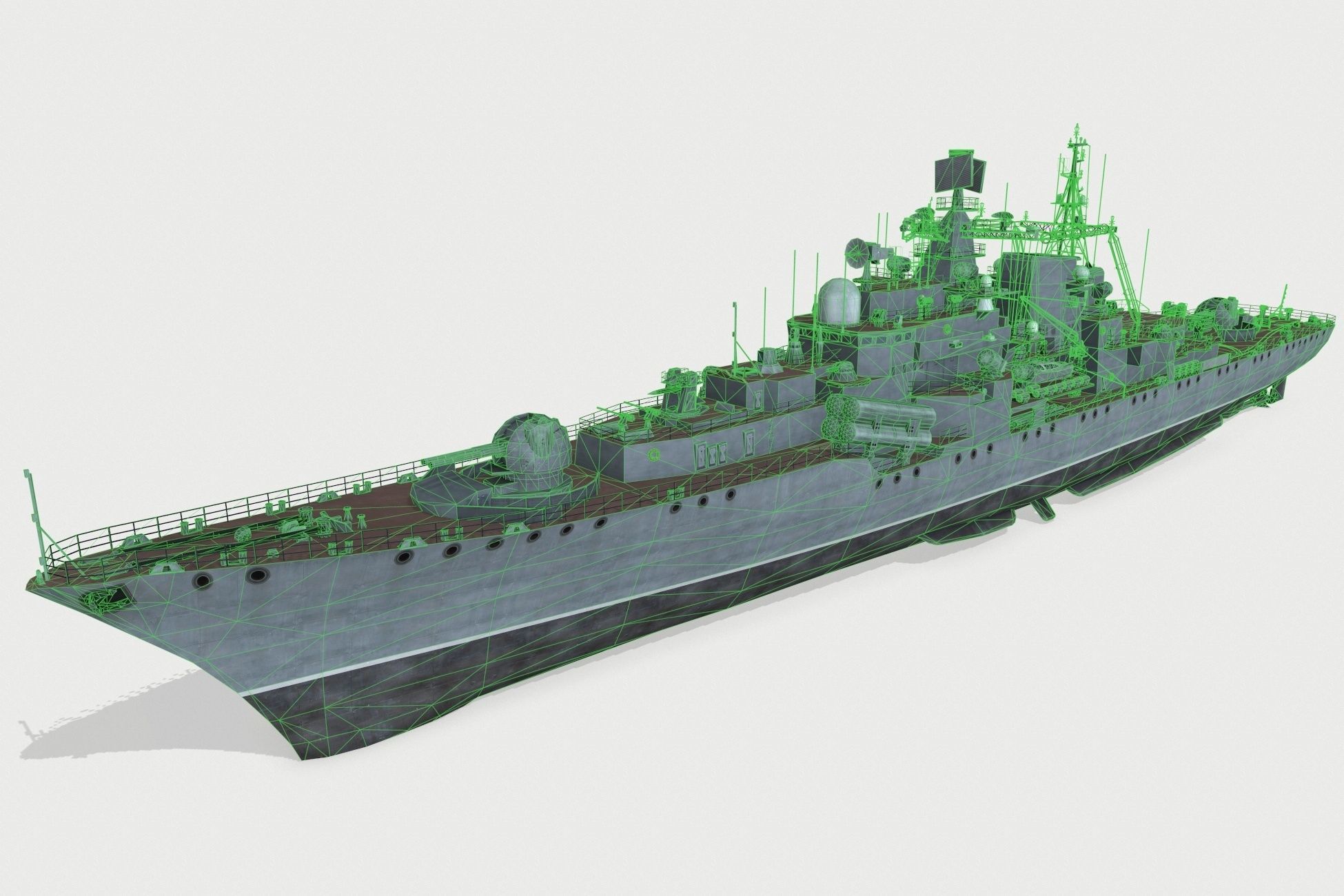 Sovremenny 956 Low-poly 3D model_2
