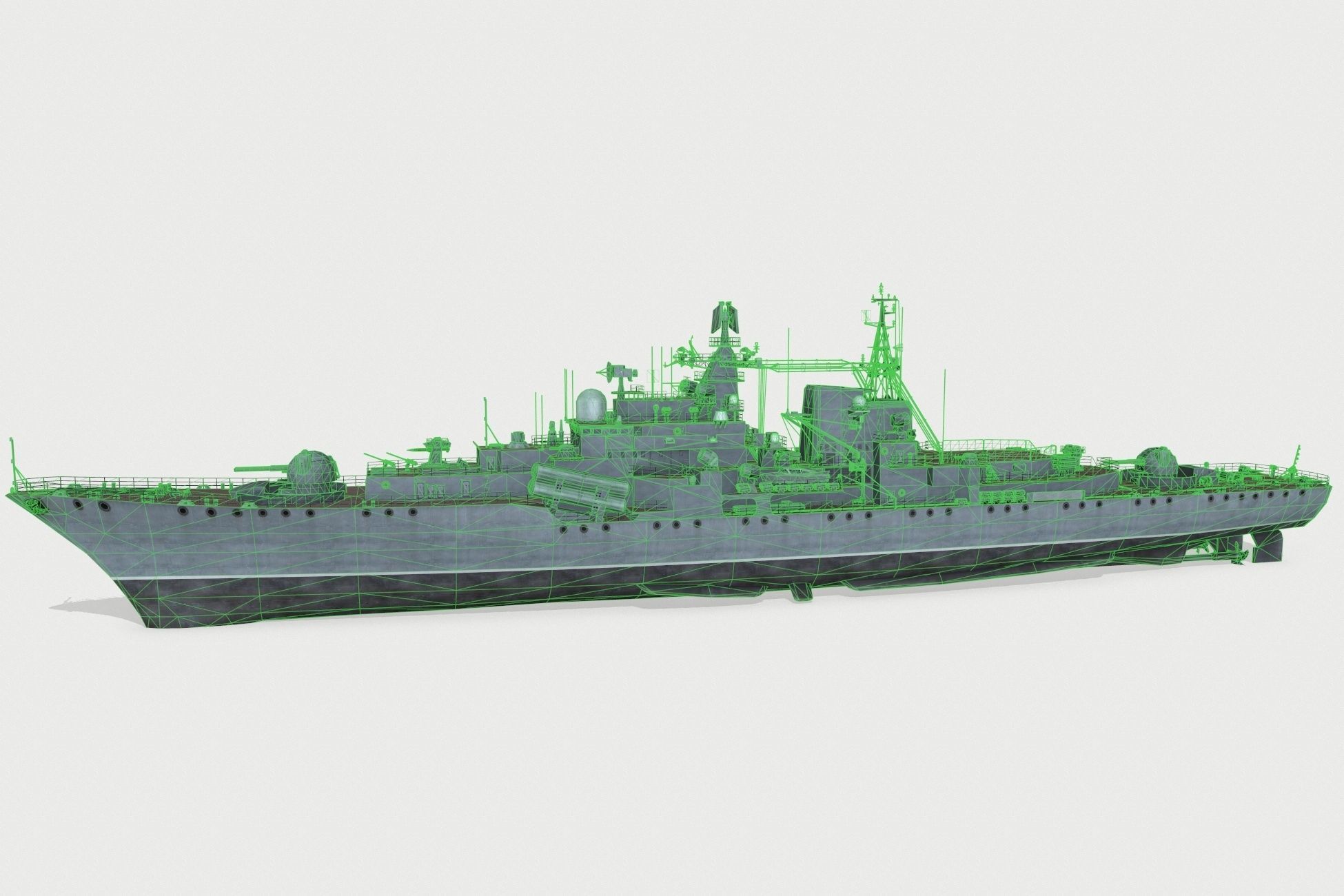 Sovremenny 956 Low-poly 3D model_4