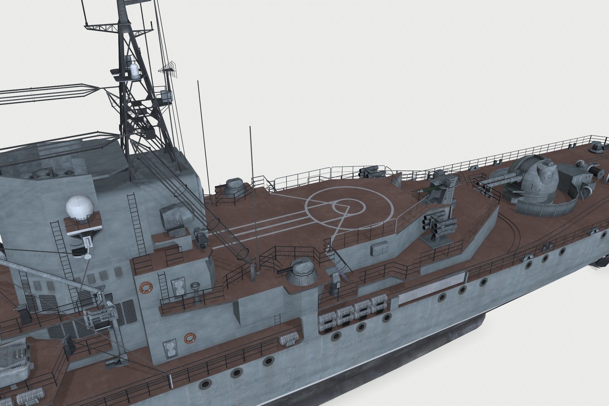 Sovremenny 956 Low-poly 3D model_8