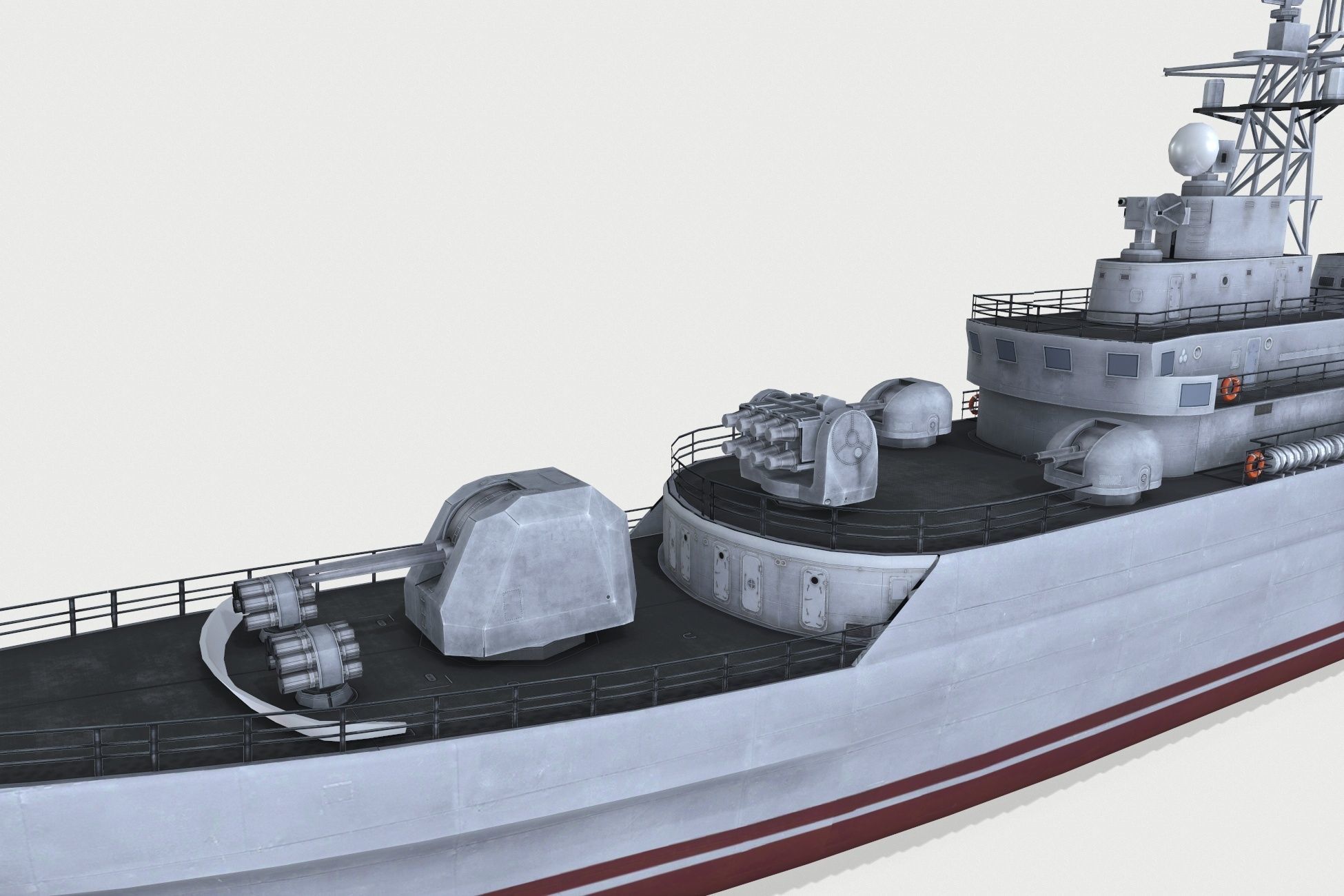 Type 053H3 Jiangwei-II Low-poly 3D model_5