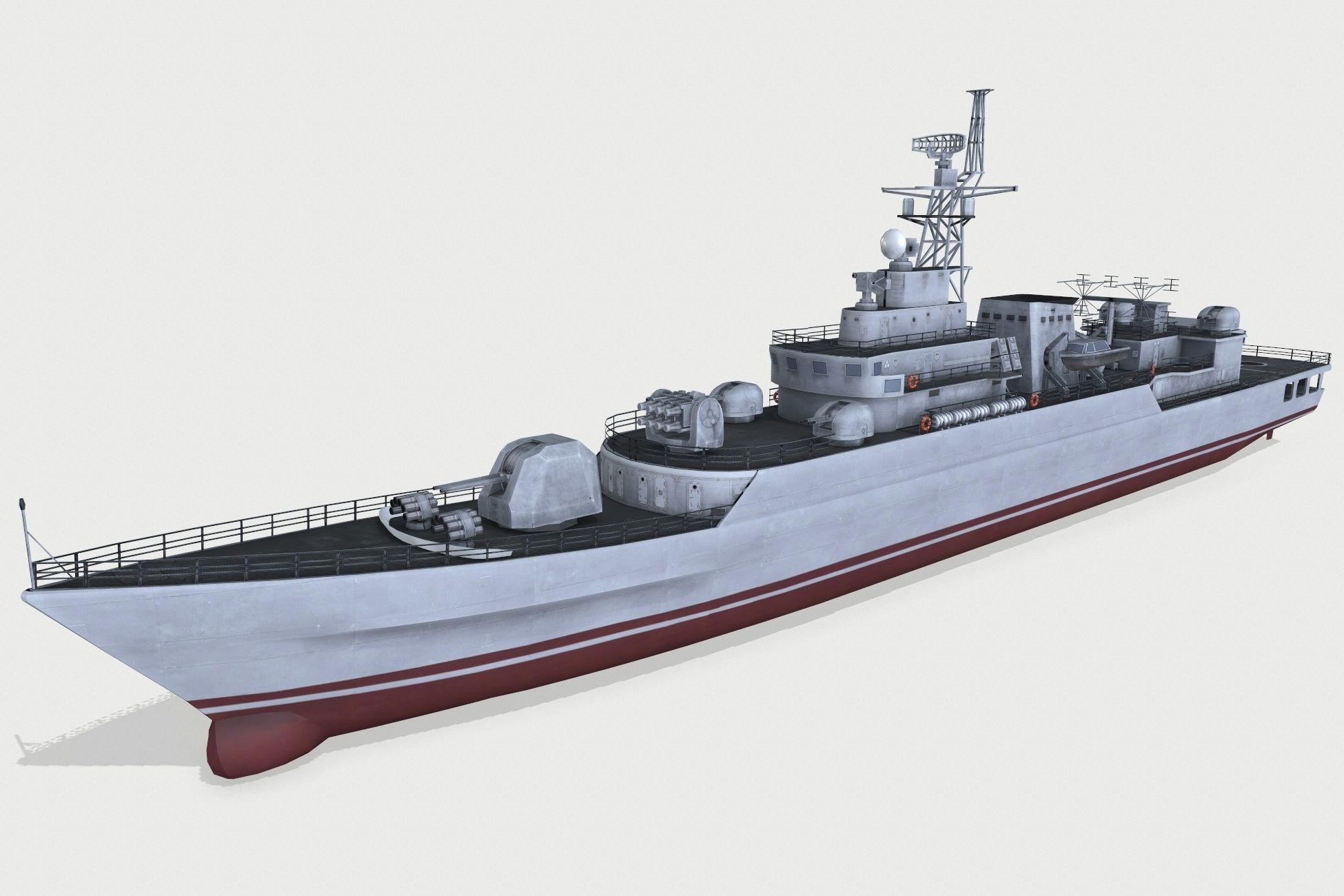 Type 053H3 Jiangwei-II Low-poly 3D model_1