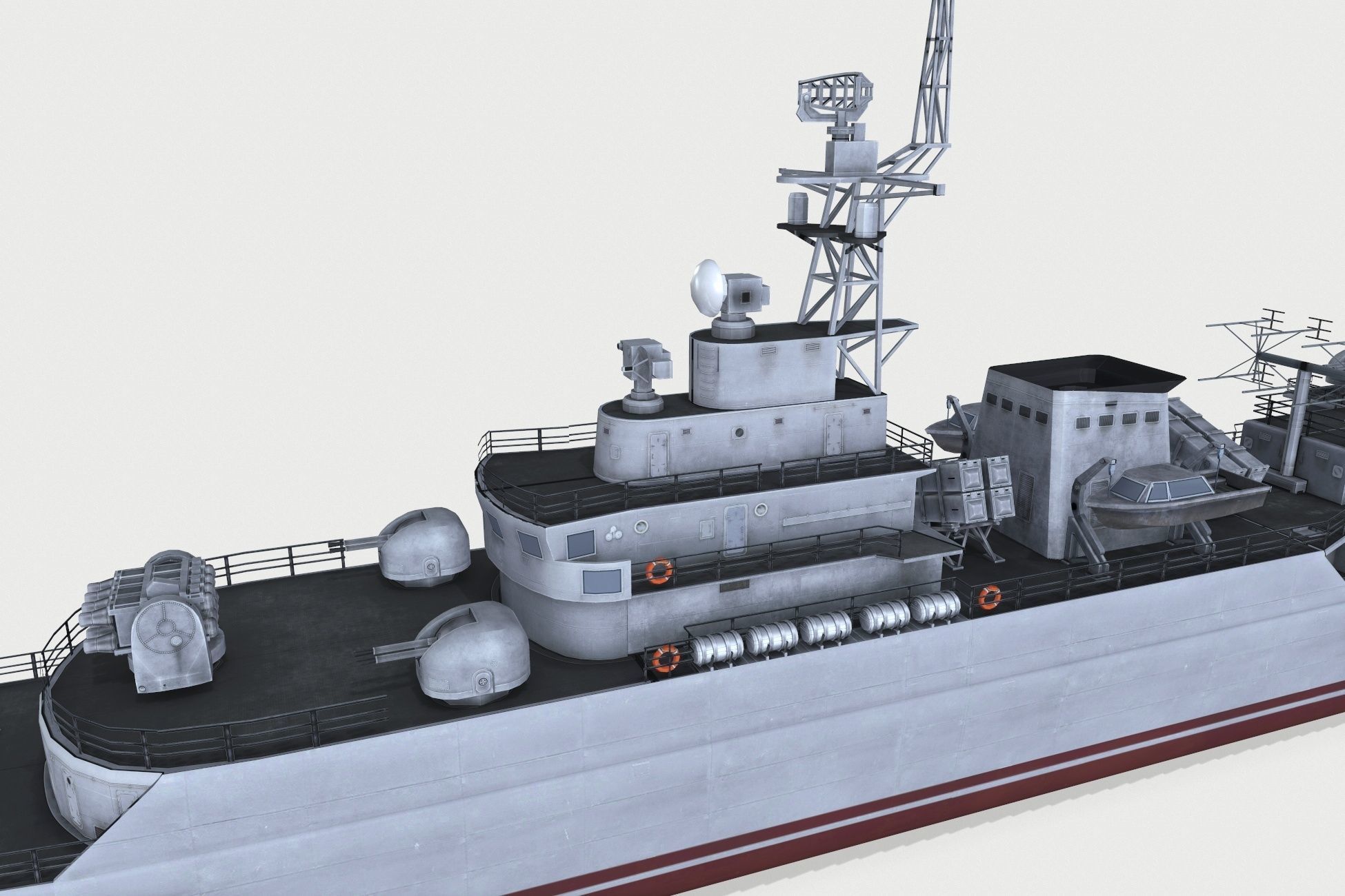 Type 053H3 Jiangwei-II Low-poly 3D model_6