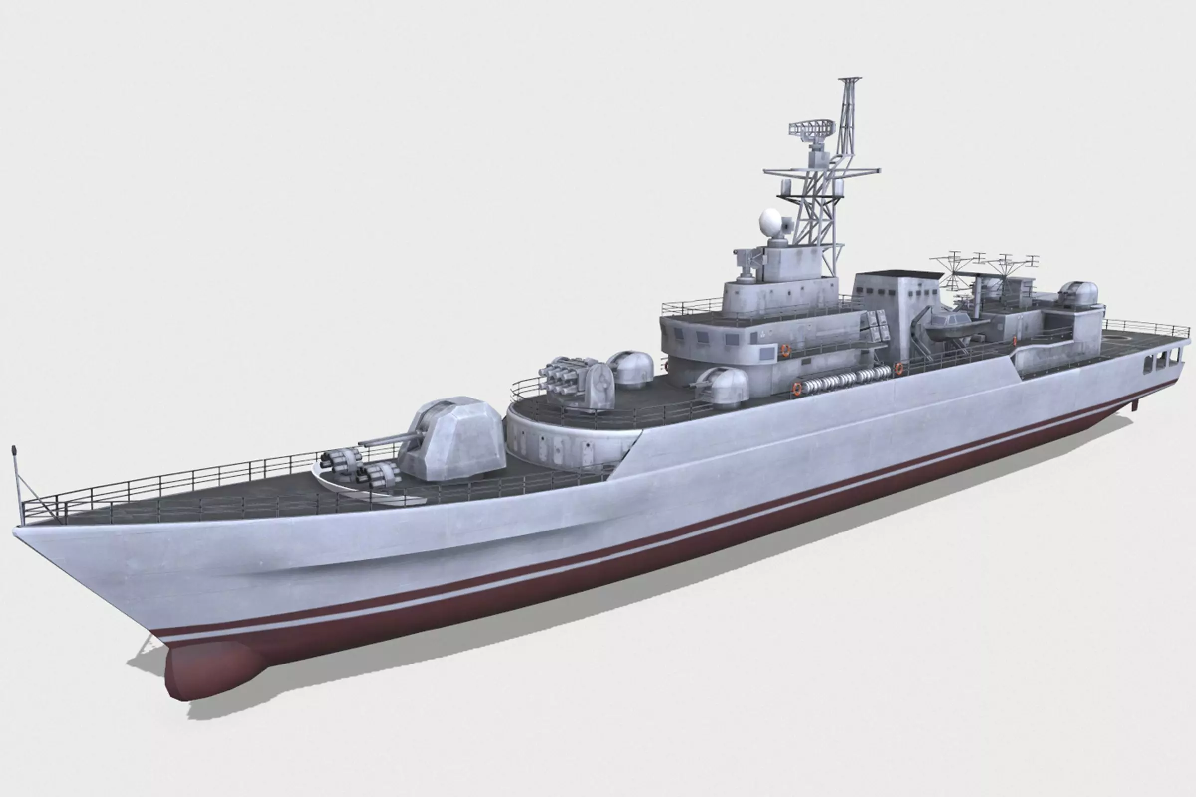 Type 053H3 Jiangwei-II Low-poly 3D model_0