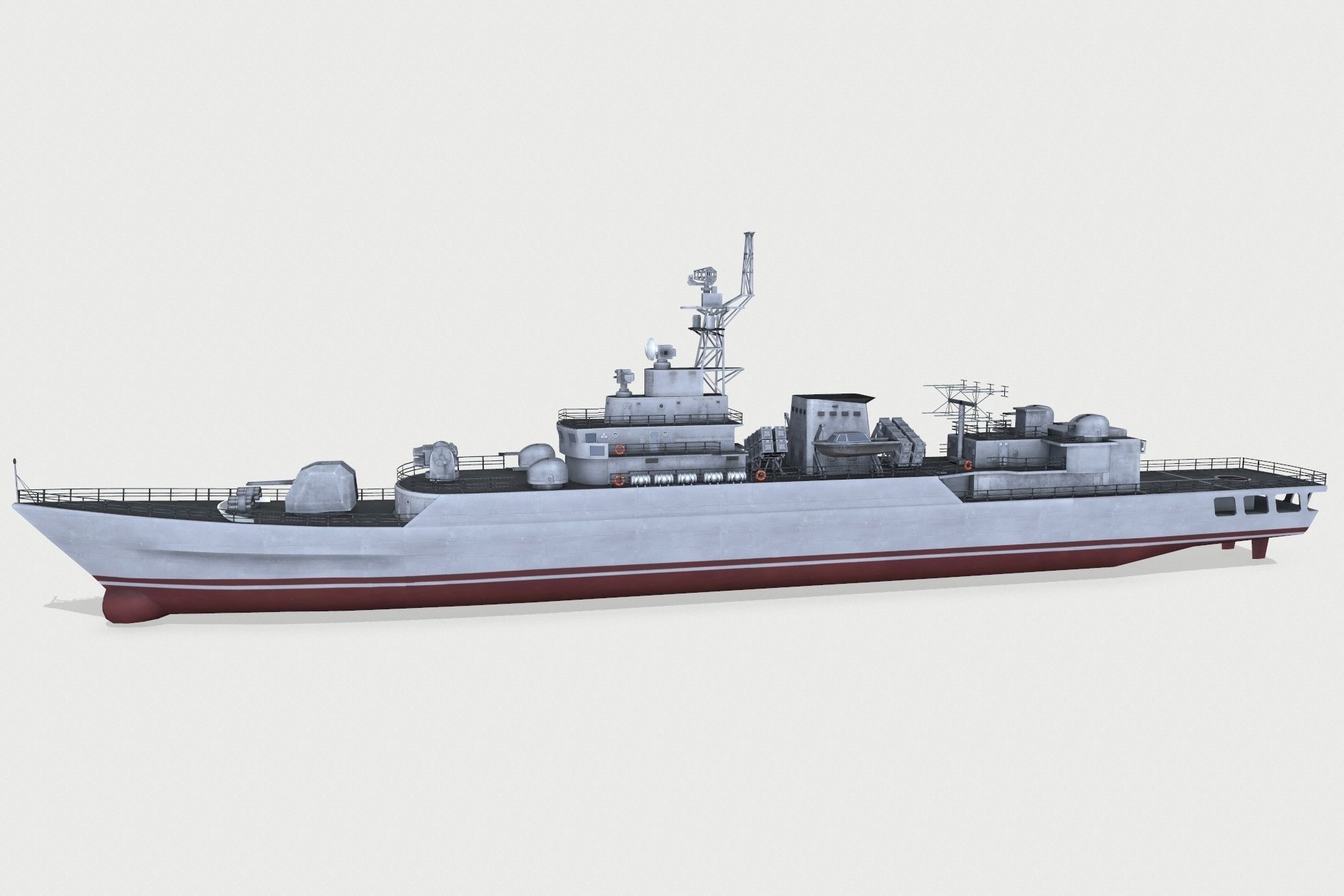 Type 053H3 Jiangwei-II Low-poly 3D model_3