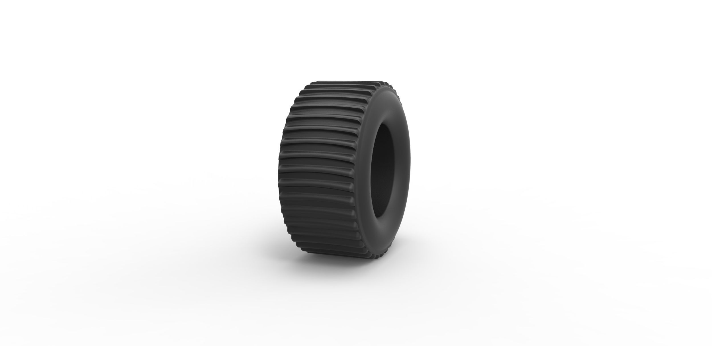 Dirt dragster rear tire Scale 1 to 25 3D print model_2