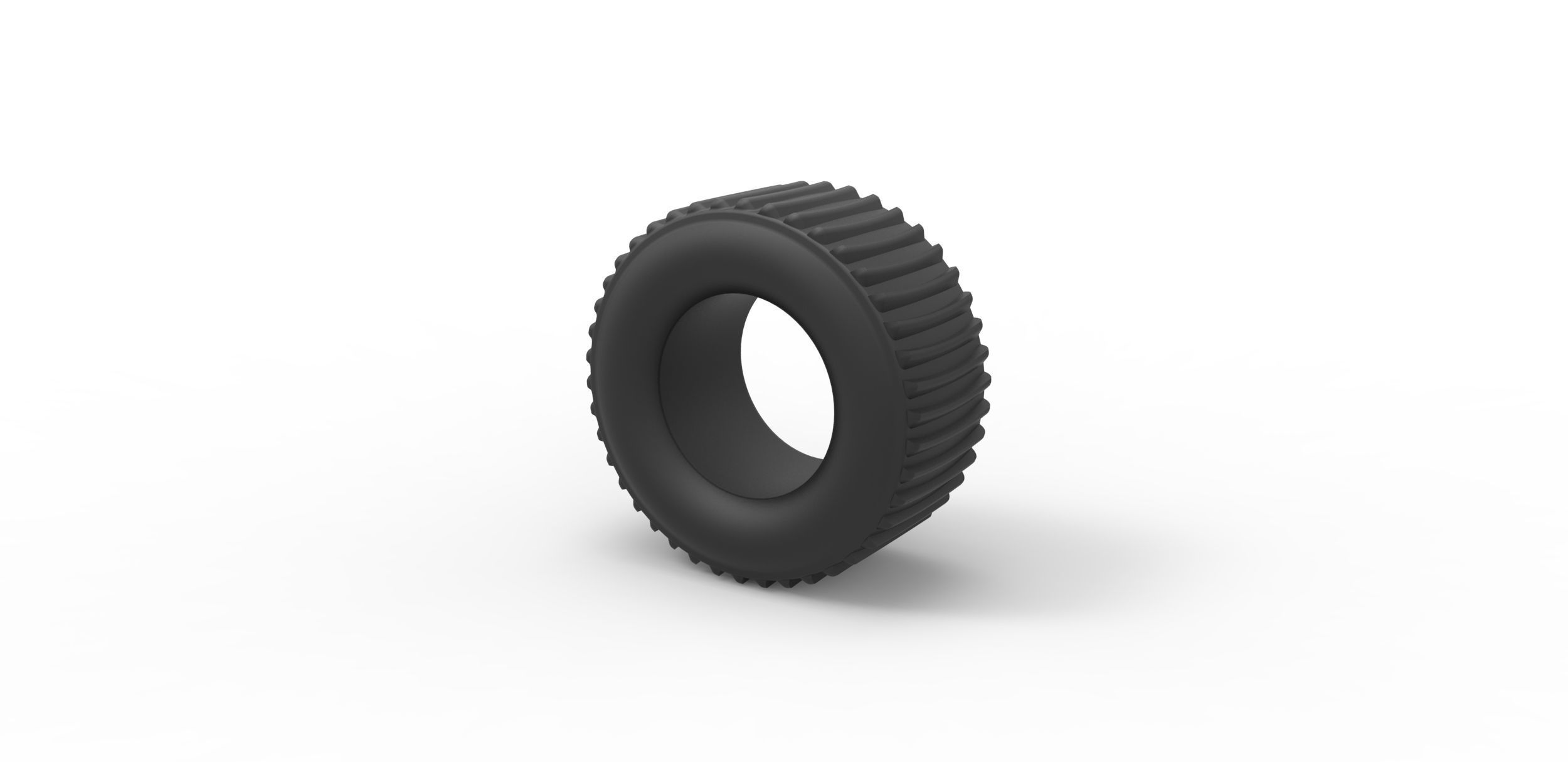 Dirt dragster rear tire Scale 1 to 25 3D print model_6