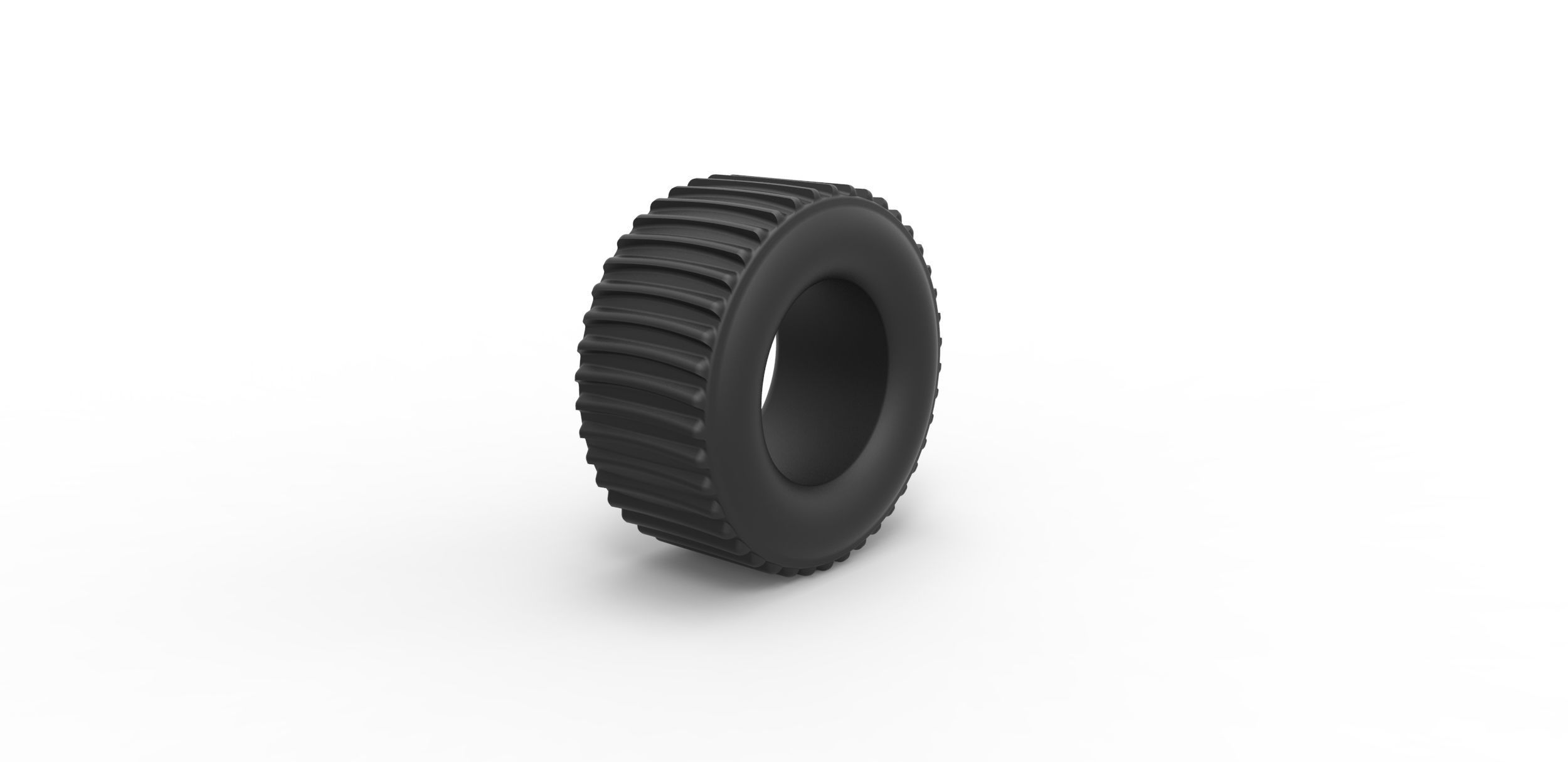 Dirt dragster rear tire Scale 1 to 25 3D print model_1