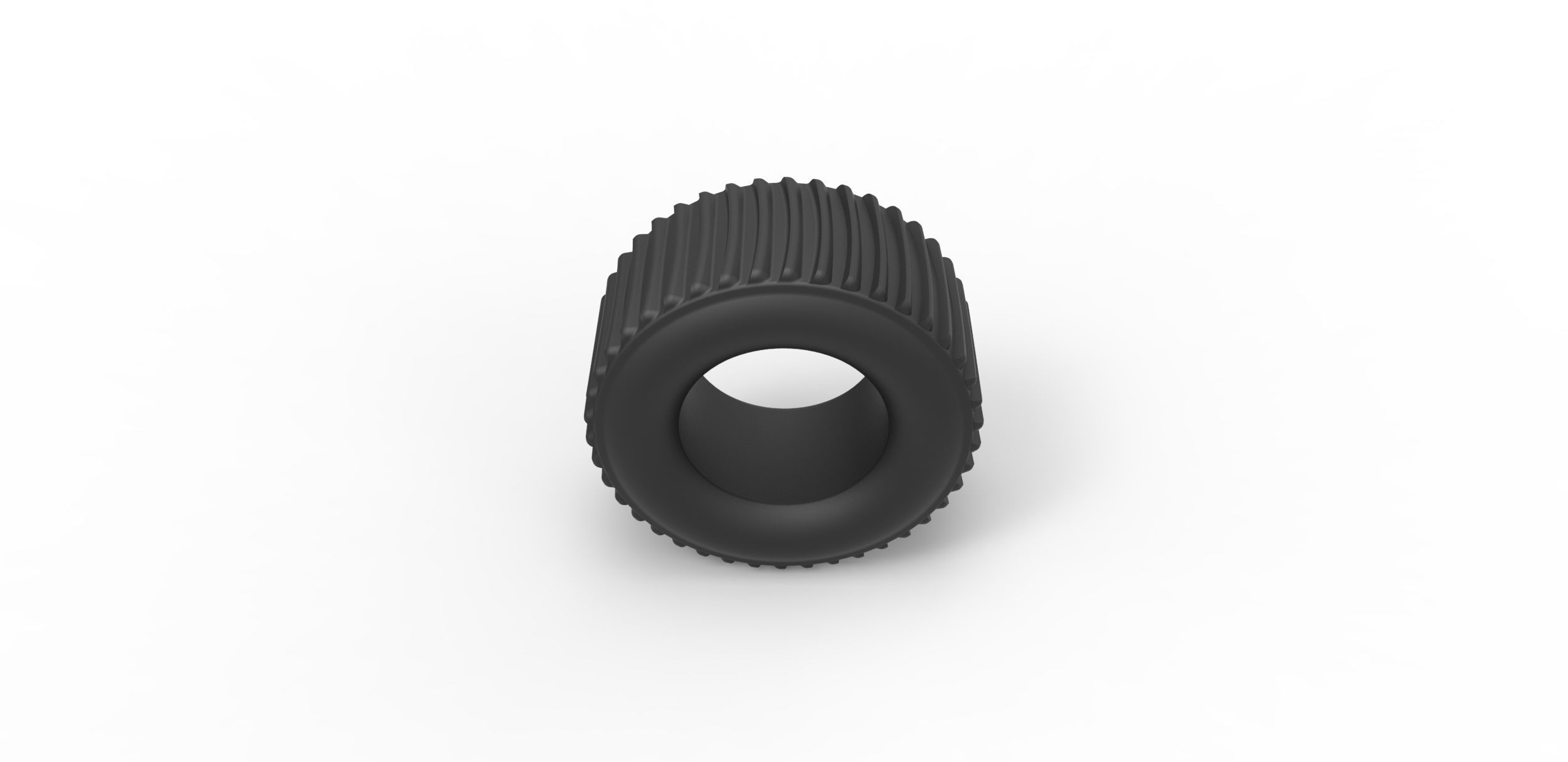 Dirt dragster rear tire Scale 1 to 25 3D print model_5