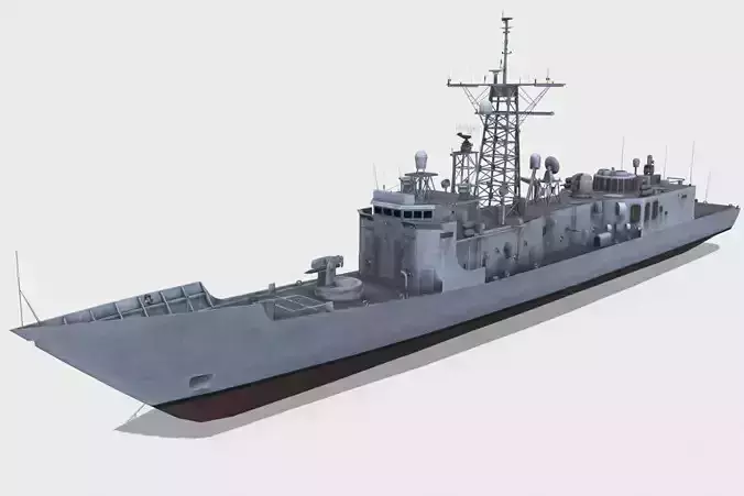 USS Simpson FFG-56 Low-poly 3D model