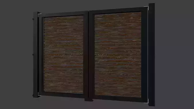 Horizontal Slat Single Gate