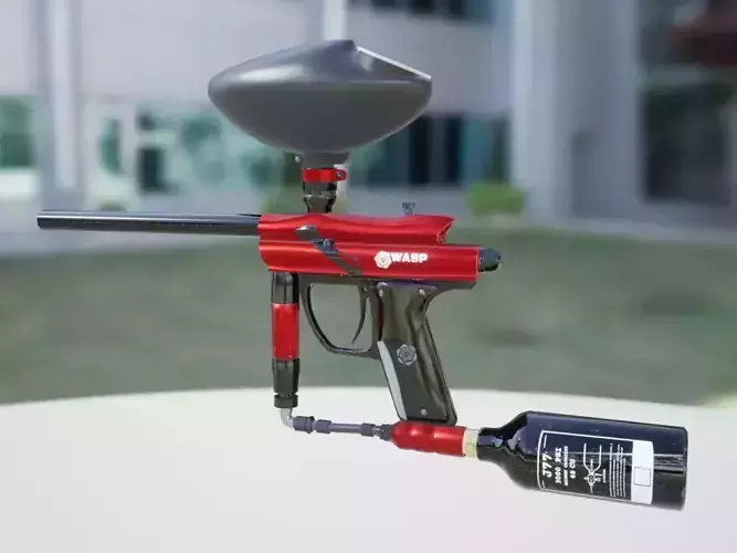 Fake brand game-ready paintball marker