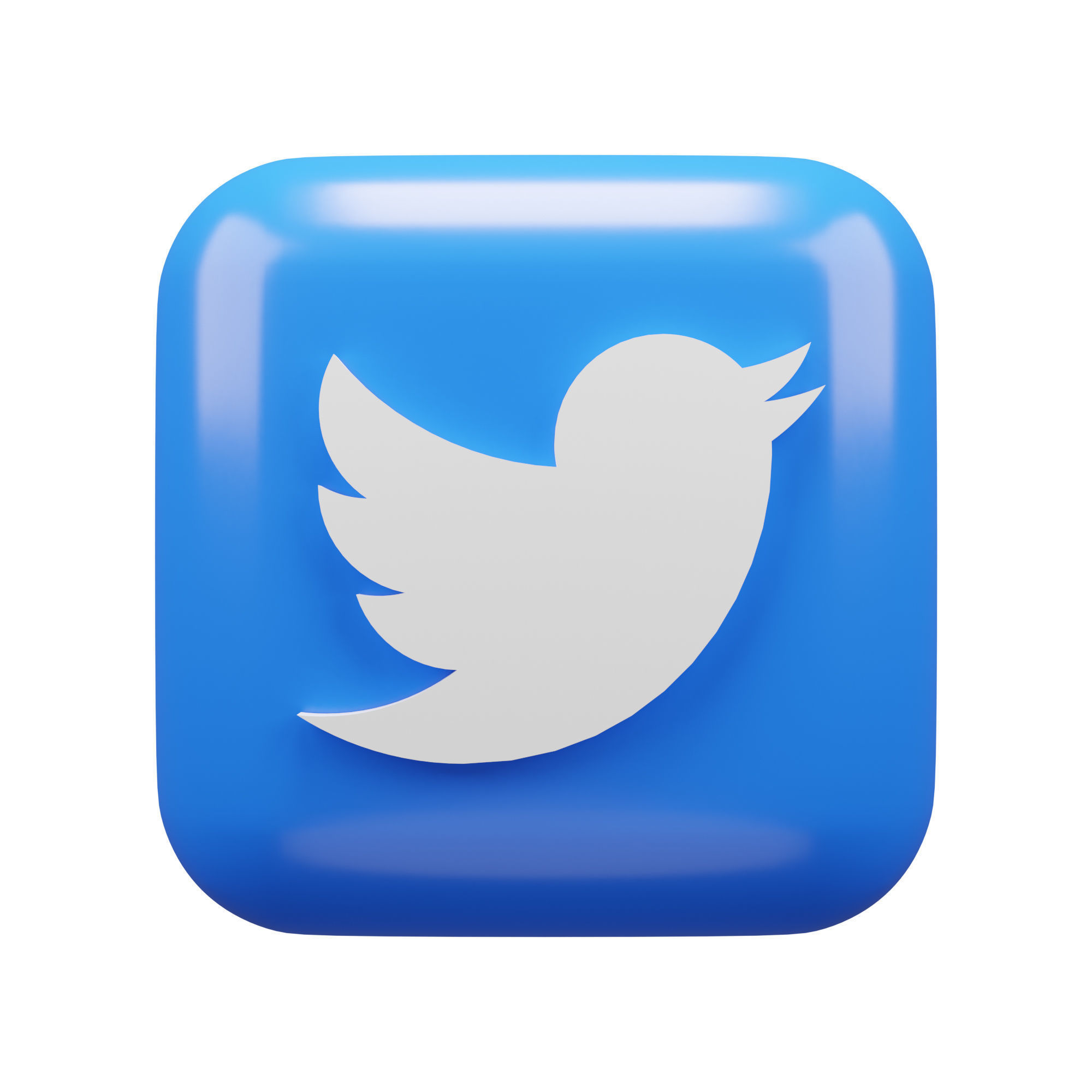 Social Media Icon Set Low-poly 3D model_3