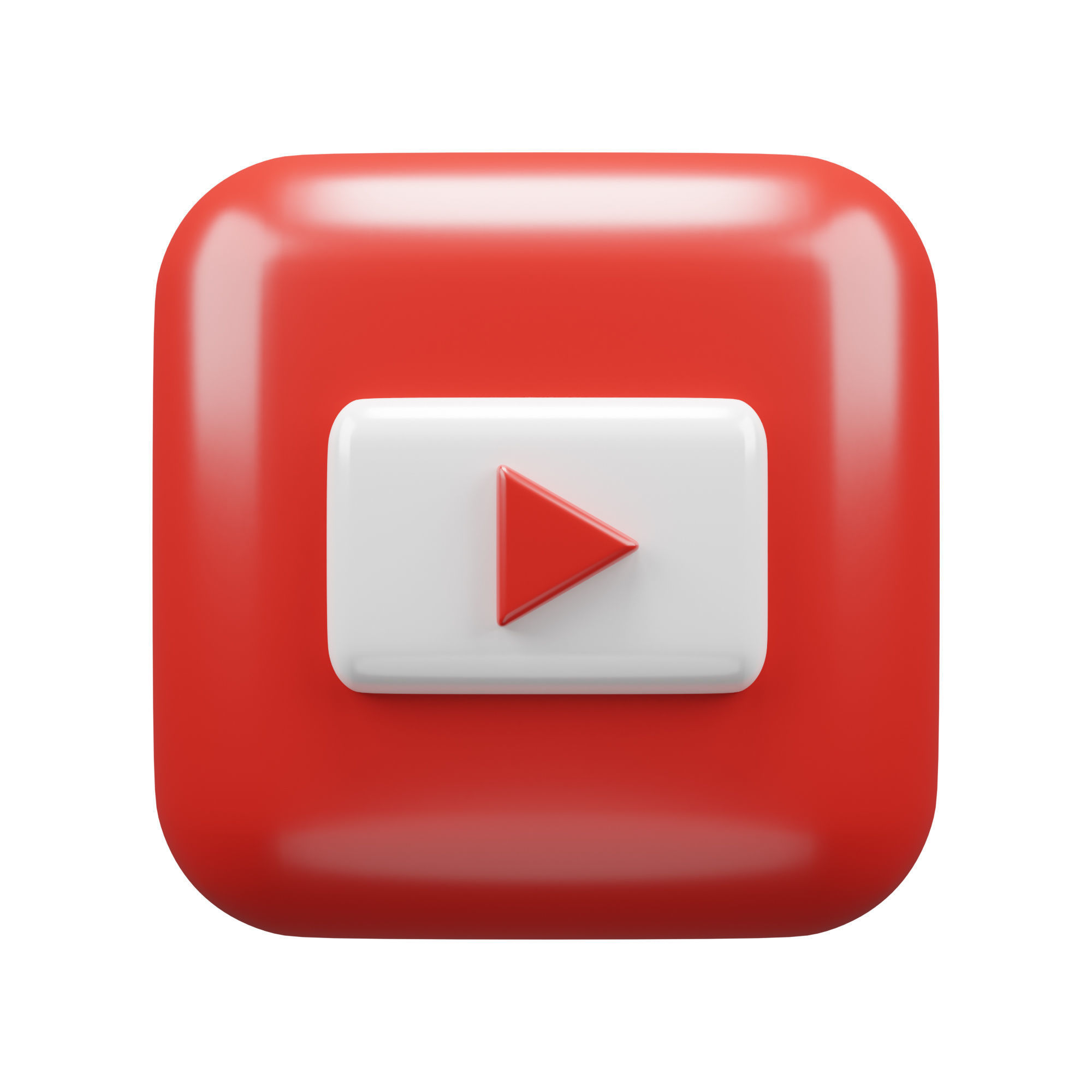 Social Media Icon Set Low-poly 3D model_4