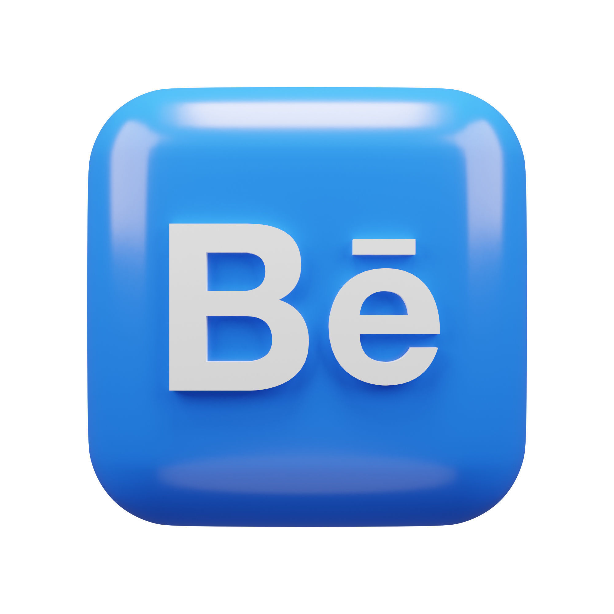 Social Media Icon Set Low-poly 3D model_8