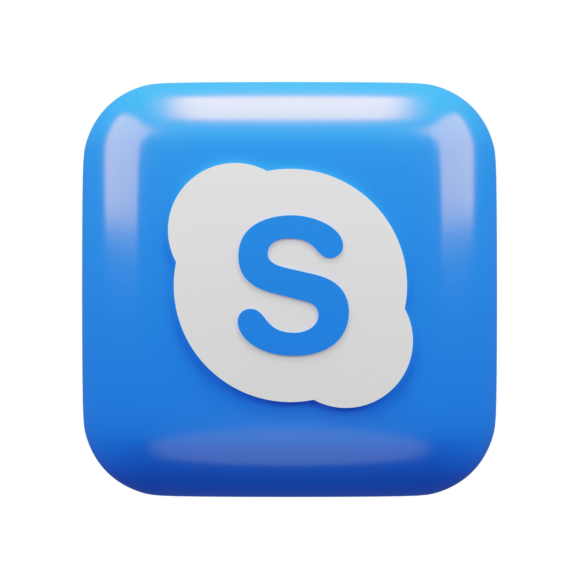 Social Media Icon Set Low-poly 3D model_16