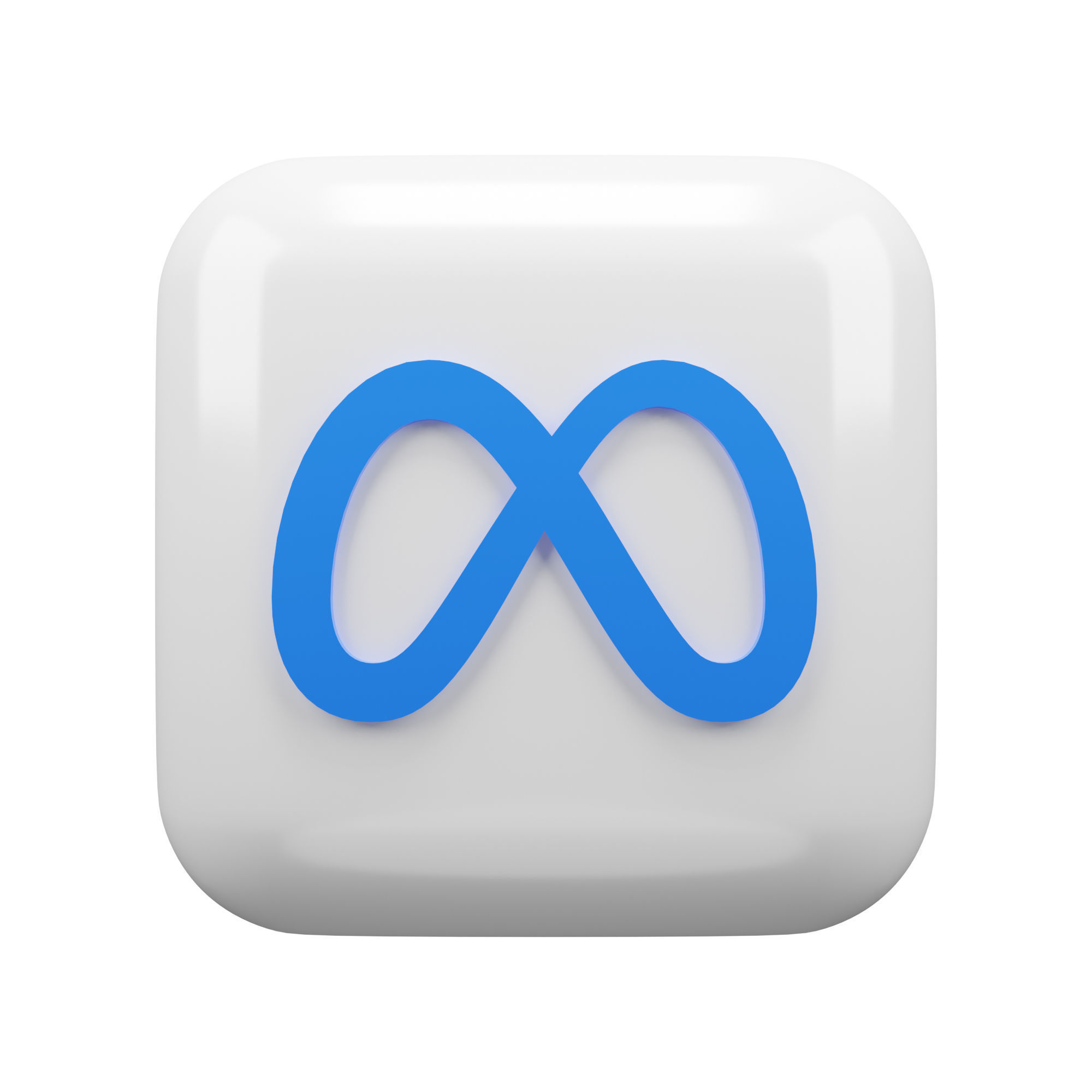 Social Media Icon Set Low-poly 3D model_7