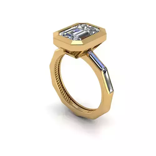Eli Blatt V2 Solitaire Diamond Ring 3D print model