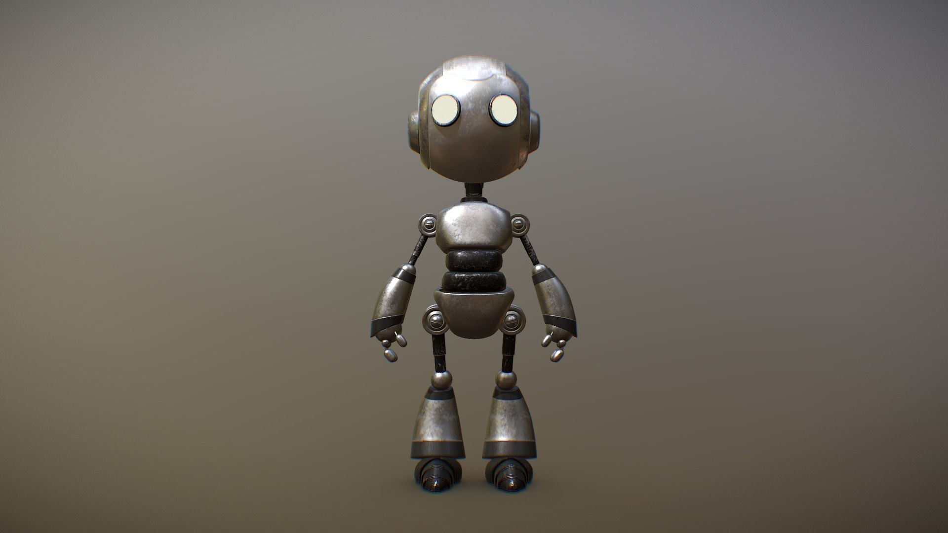 Stupid Robot Low-poly 3D model_1