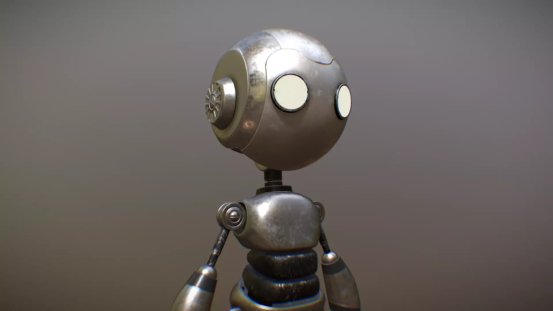 Stupid Robot Low-poly 3D model_0