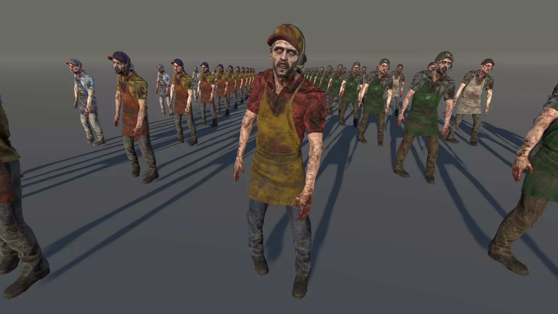 Zombie Fast Food Low-poly 3D model