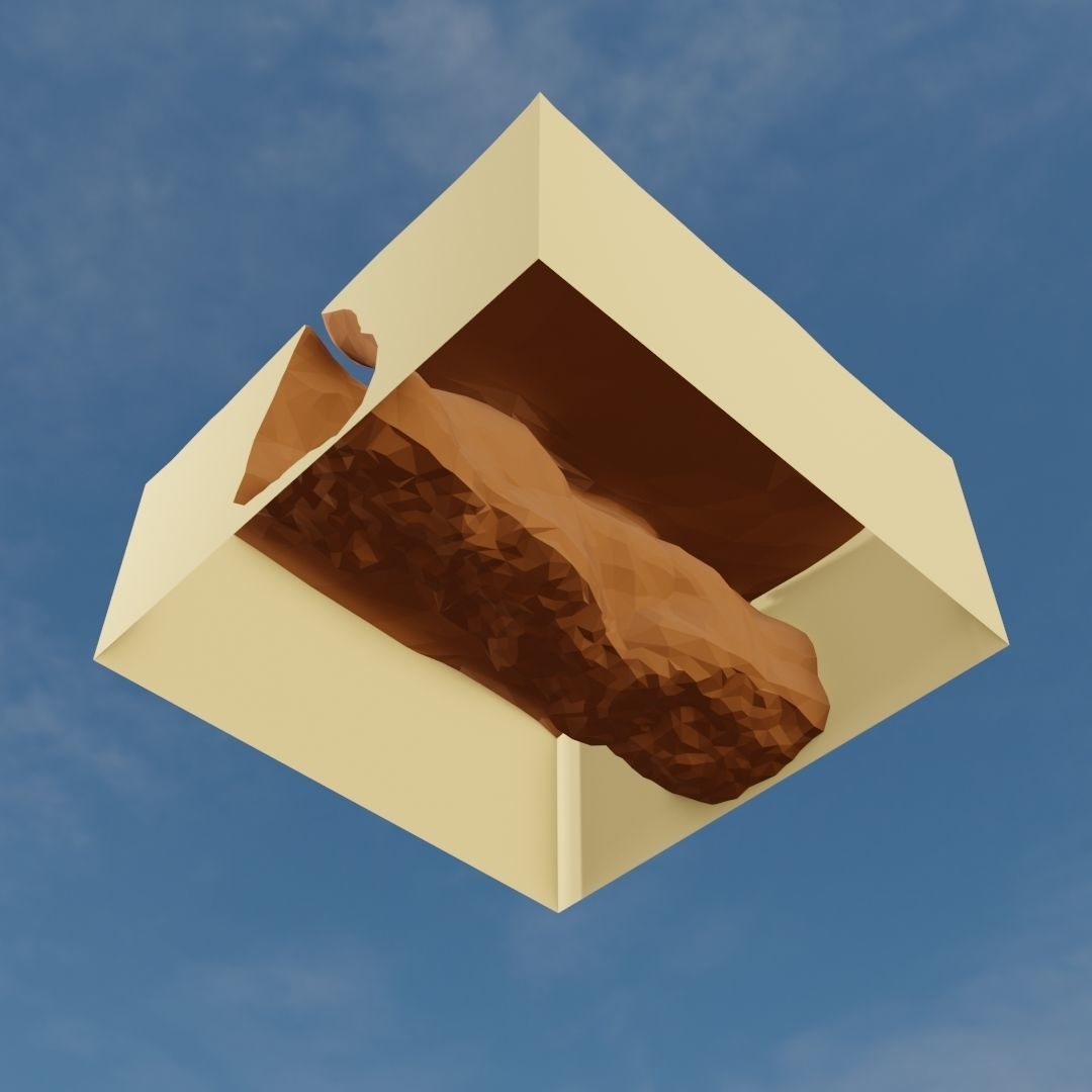 Isometric canyon walkthrough Low-poly 3D model_14