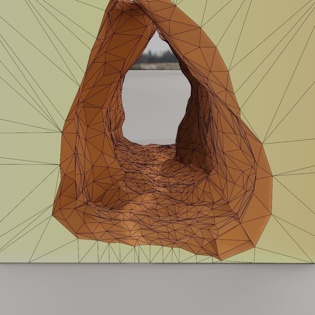 Isometric canyon walkthrough Low-poly 3D model_16