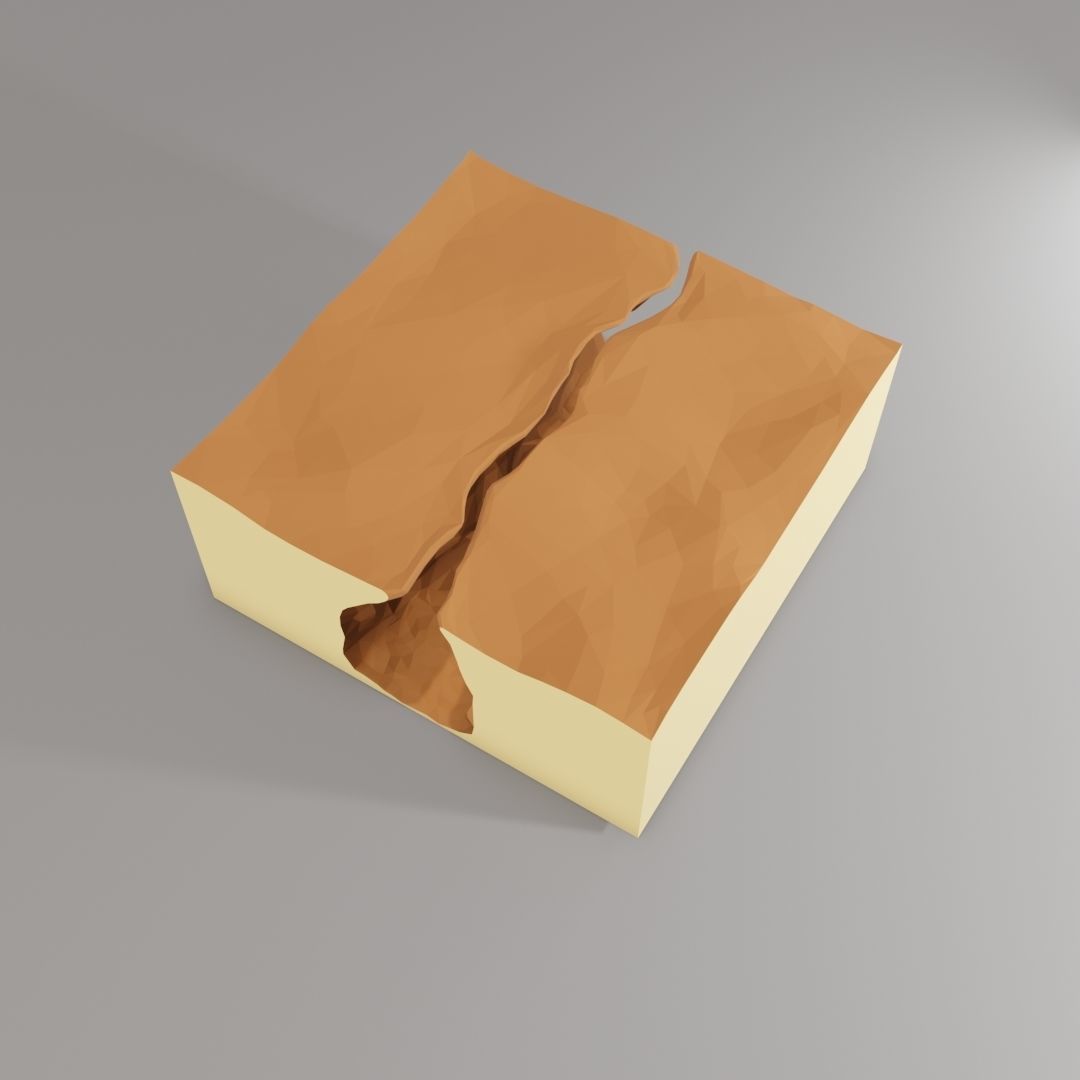 Isometric canyon walkthrough Low-poly 3D model_6