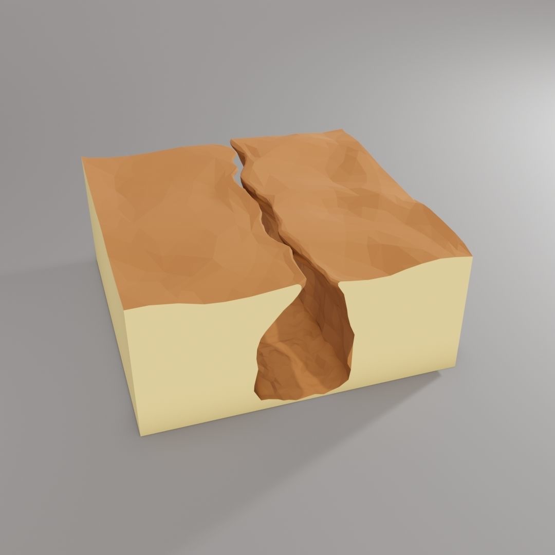 Isometric canyon walkthrough Low-poly 3D model_5