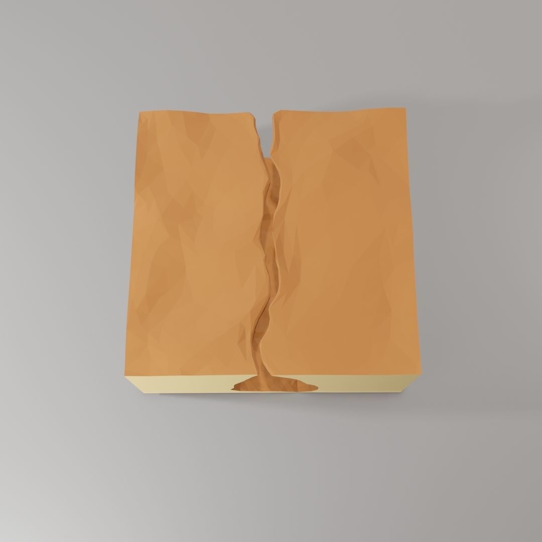 Isometric canyon walkthrough Low-poly 3D model_7