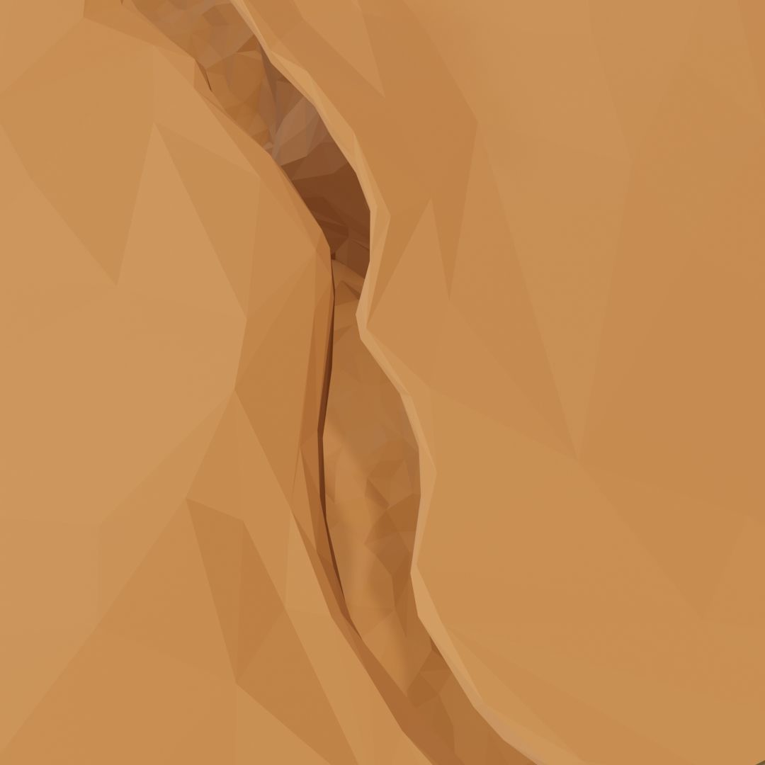 Isometric canyon walkthrough Low-poly 3D model_13
