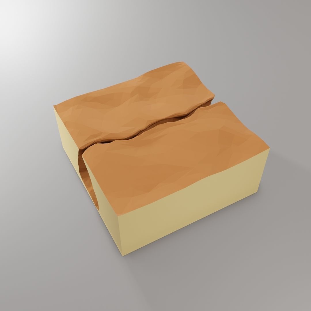 Isometric canyon walkthrough Low-poly 3D model_4