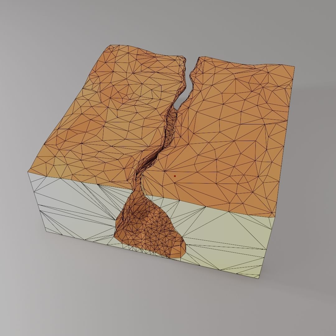 Isometric canyon walkthrough Low-poly 3D model_15
