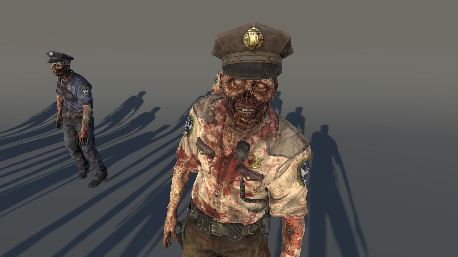 Zombie Police Male 3 Low-poly 3D model_3