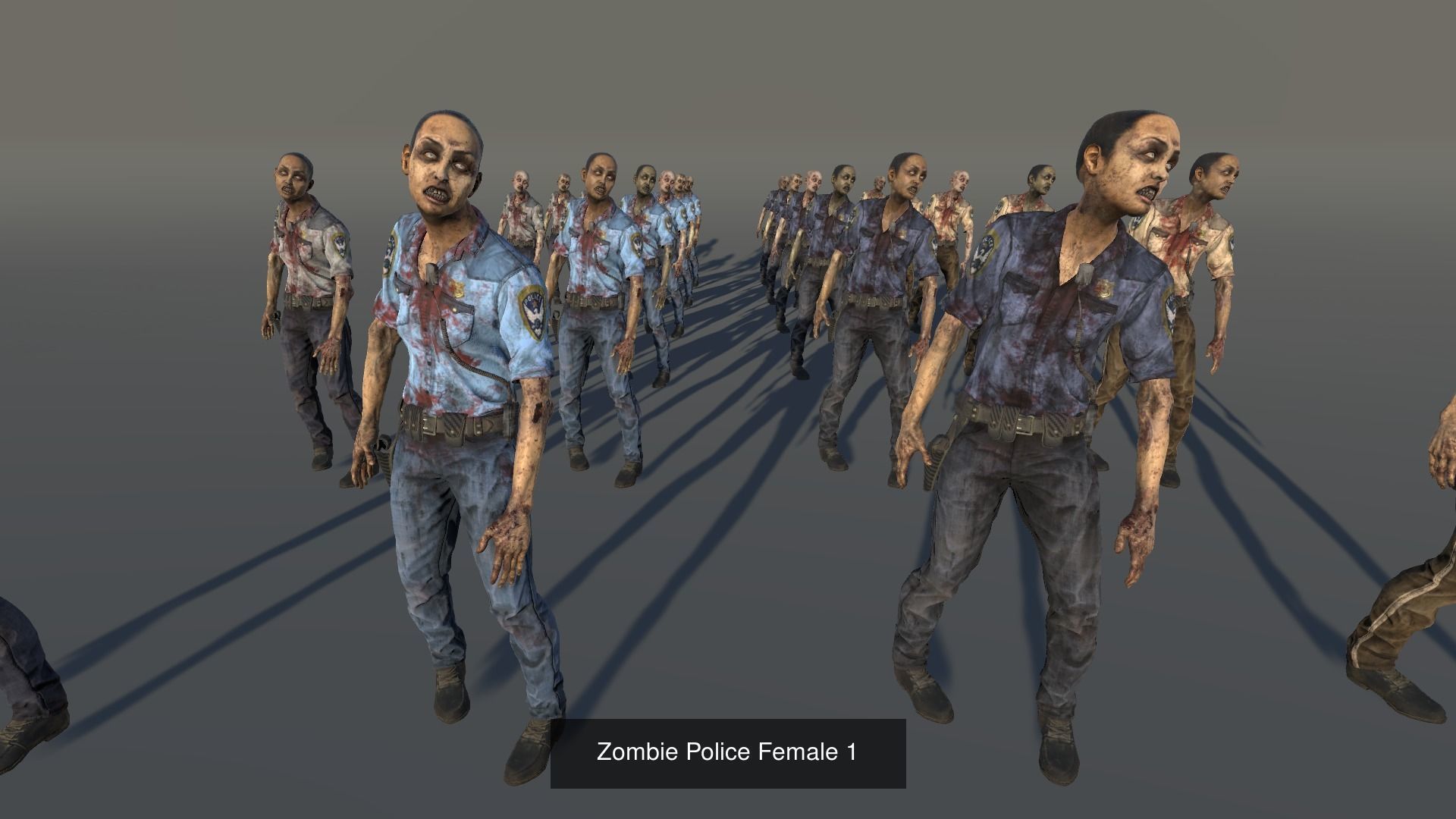 Zombies Police Bundle 3D Model Collection_2