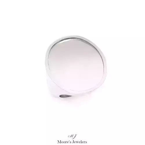 Oval Recessed Signet Ring 3d Model 3D print model