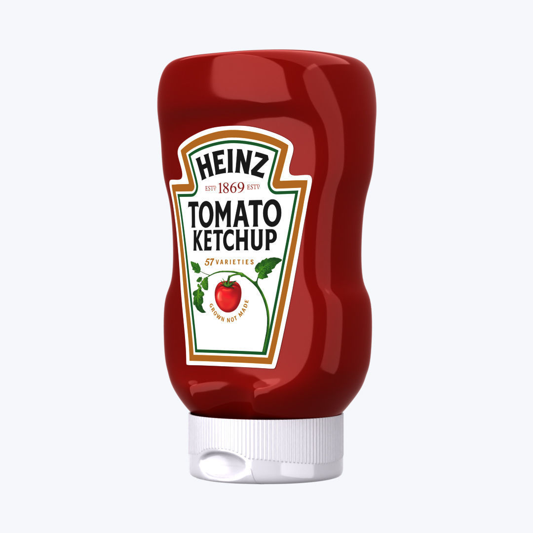 ketchup Bottle - Heinz Tomato Sauce  3D model_7