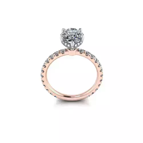 Pear Bolary Diamond Ring
