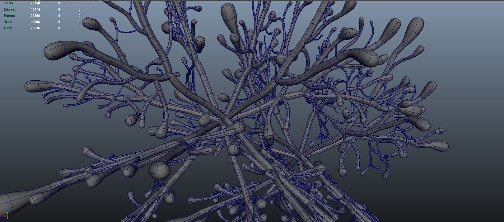 dictyota glowing plant 3D model_13