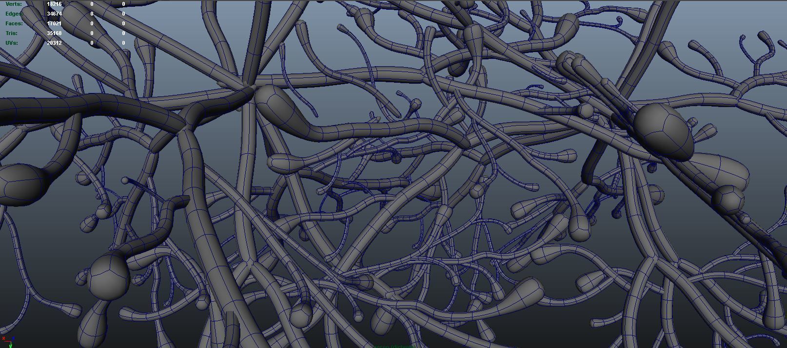 dictyota glowing plant 3D model_15