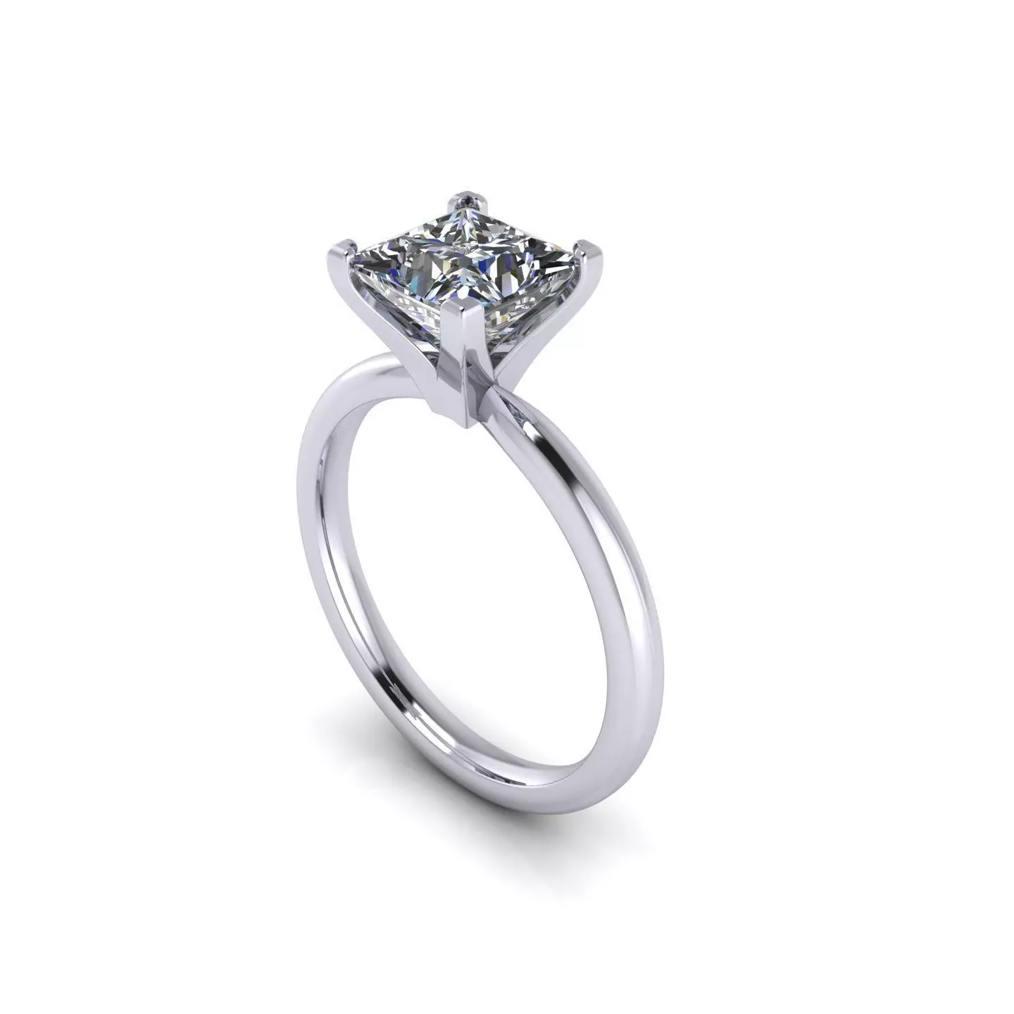 Andrew Herring Princess Diamond Ring 3D print model