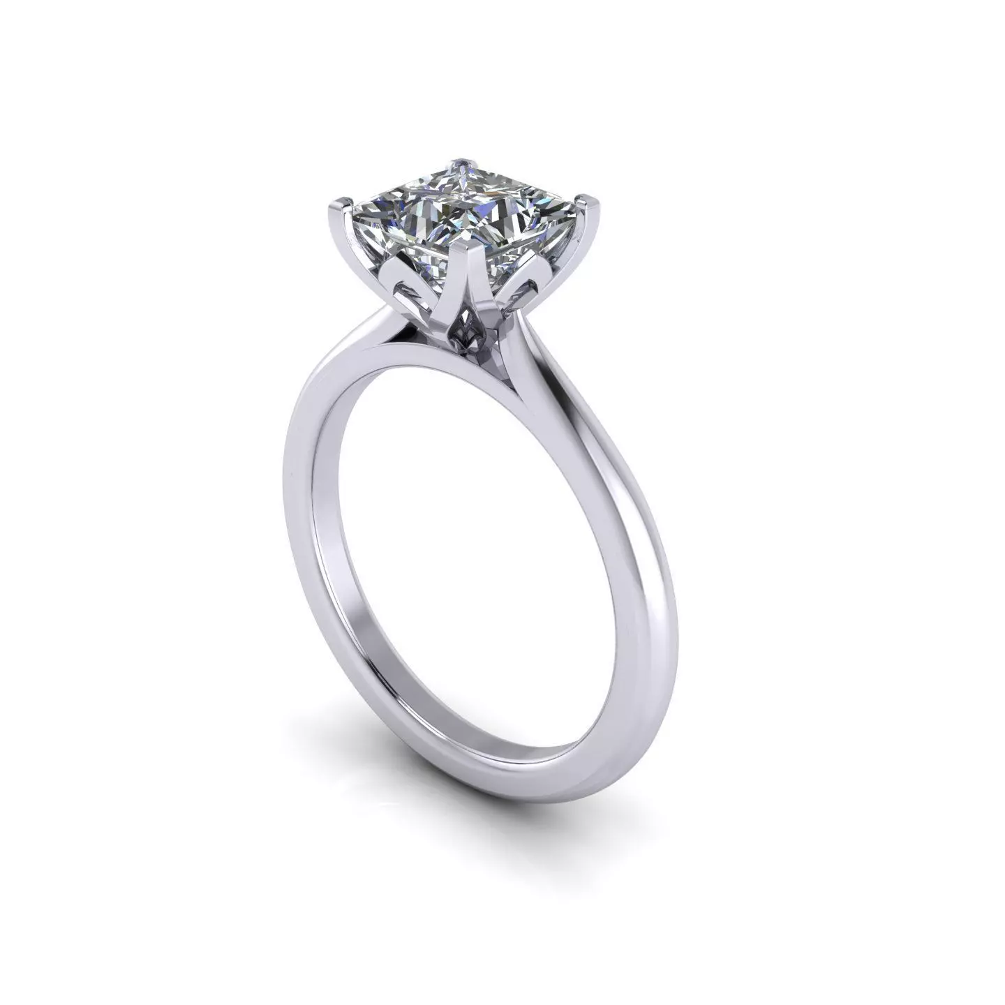 Andrew Herring Princess Diamond Ring V2 3D print model