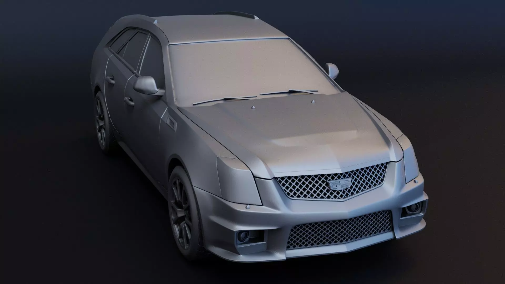 Cadillac CTS-V Wagon 2 versions stl for 3D printing 3D print model