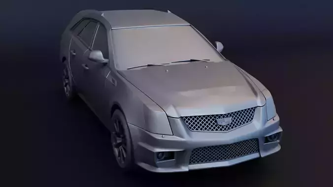 Cadillac CTS-V Wagon 2 versions stl for 3D printing