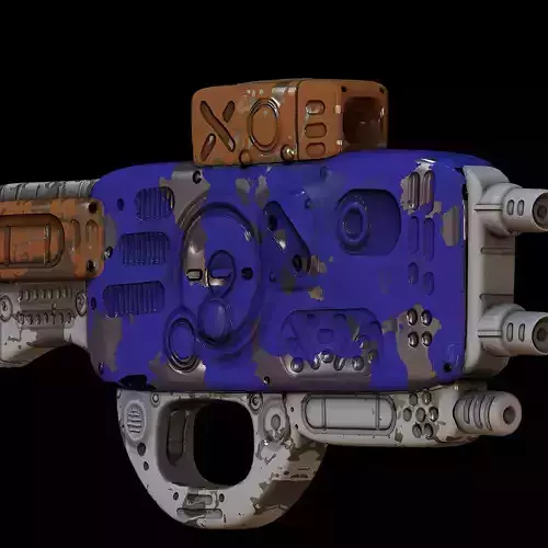 Gun scifi 3d model scifi Low-poly Low-poly 3D model